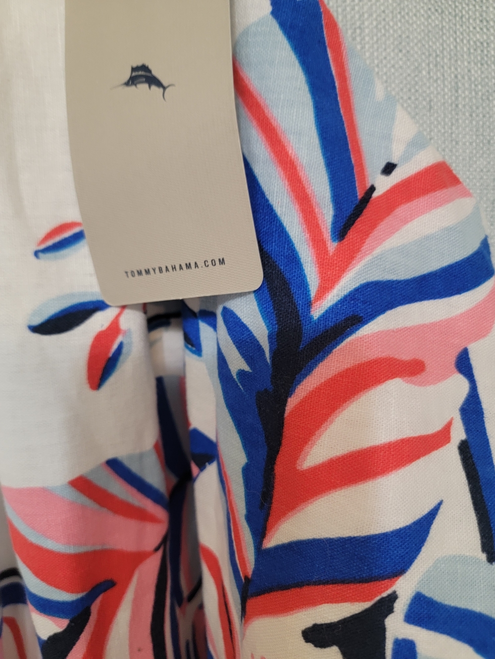 Tommy Bahama Dress Me Tigre Linen Blend Ivory Multicolor Floral Halter NWT - Picture 4 of 6